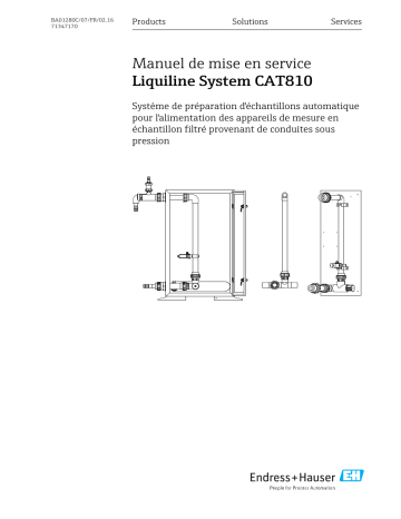 Endres+Hauser Liquiline SystemCAT810 Mode d'emploi | Fixfr