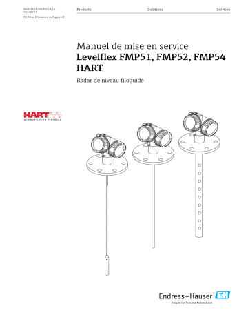 Endres+Hauser Levelflex FMP51, FMP52, FMP54 HART Mode d'emploi | Fixfr