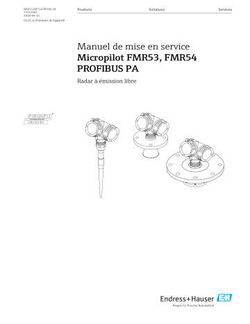 Endres+Hauser Micropilot FMR53, FMR54 PROFIBUS PA Mode d'emploi | Fixfr