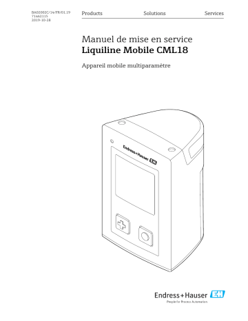 Endres+Hauser Liquiline Mobile CML18 Mode d'emploi | Fixfr