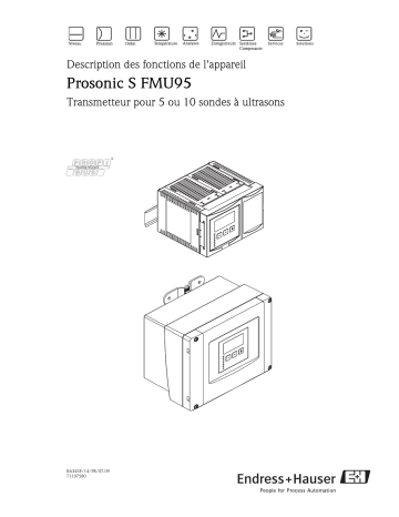 Endres+Hauser Prosonic S FMU95 Mode d'emploi | Fixfr