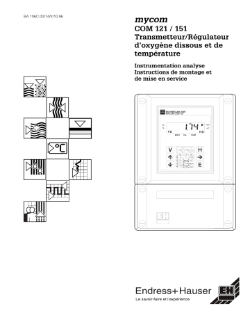 Endres+Hauser mycom COM 121 / 151 O2 / Temperature Transmitter / Controller Mode d'emploi | Fixfr