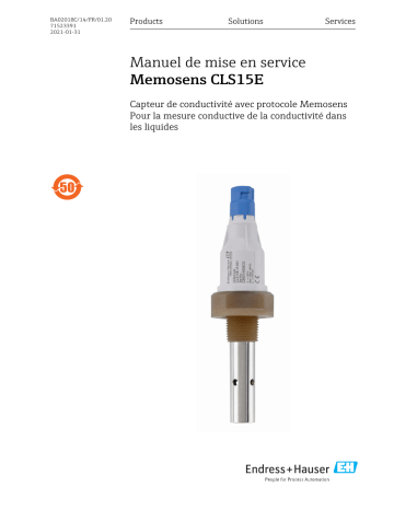Endres+Hauser Memosens CLS15E Mode d'emploi | Fixfr