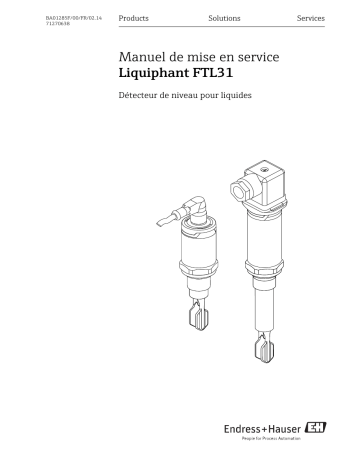 Endres+Hauser Liquiphant FTL31 Mode d'emploi | Fixfr