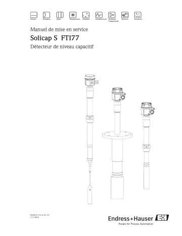 Endres+Hauser Solicap SFTI77 Mode d'emploi | Fixfr