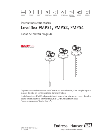 Endres+Hauser Levelflex FMP51, FMP52, FMP54 HART Brief Manuel utilisateur | Fixfr