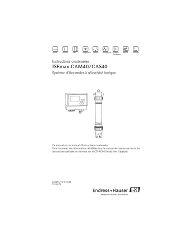 Endres+Hauser ISEmax CAM40 / CAS40 Manuel utilisateur | Fixfr