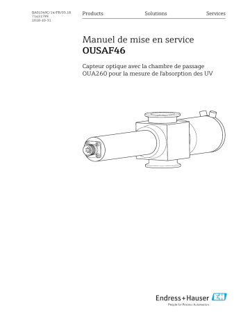 Endres+Hauser OUSAF46 Mode d'emploi | Fixfr