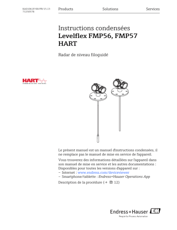 Endres+Hauser Levelflex FMP56, FMP57 HART Brief Manuel utilisateur | Fixfr