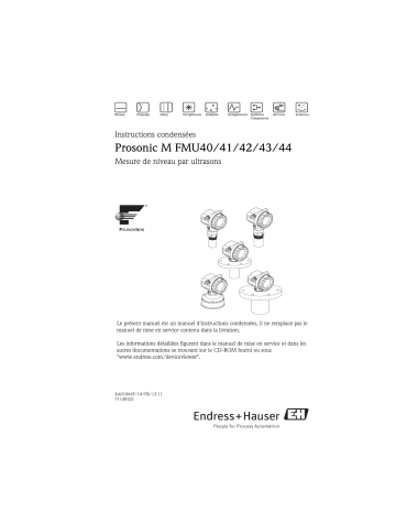 Endres+Hauser Prosonic M FMU40/41/42/43/44 FOUNDATION Fieldbus Brief Manuel utilisateur | Fixfr