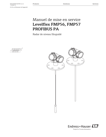 Endres+Hauser Levelflex FMP56, FMP57 PROFIBUS PA Mode d'emploi | Fixfr