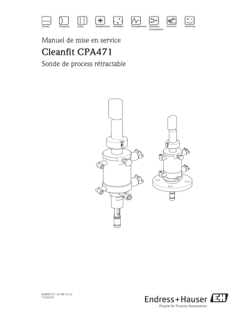 Endres+Hauser CleanFit P CPA471 Mode d'emploi | Fixfr