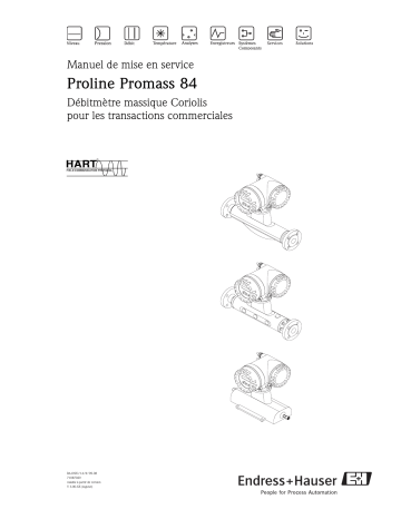 Endres+Hauser Proline Promass 84 HART Mode d'emploi | Fixfr