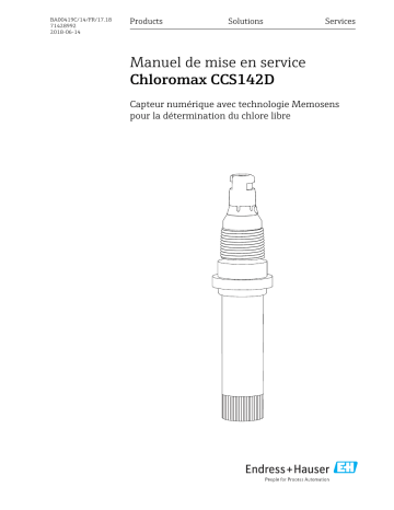 Endres+Hauser Chloromax CCS142D Mode d'emploi | Fixfr