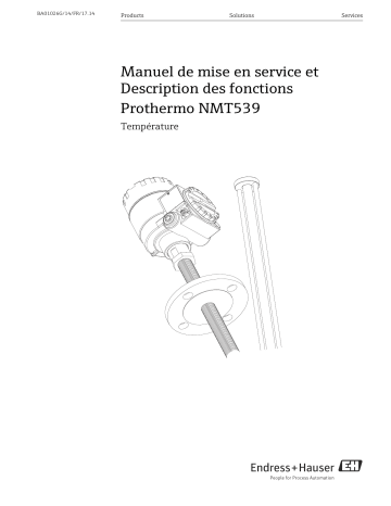 Endres+Hauser Prothermo NMT539 Mode d'emploi | Fixfr