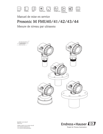 Endres+Hauser Prosonic M FMU40/41/42/43/44 Mode d'emploi | Fixfr