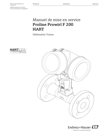 Endres+Hauser Proline Prowirl F 200 HART Mode d'emploi | Fixfr