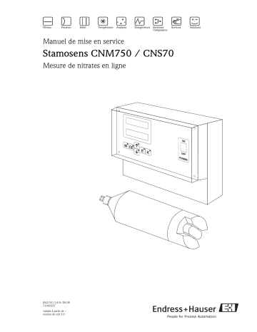 Endres+Hauser Stamosens CNM750 / CNS70 Mode d'emploi | Fixfr