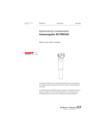 Endres+Hauser Gammapilot M FMG60 HART Brief Manuel utilisateur | Fixfr