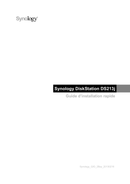 Synology DS213J Manuel utilisateur