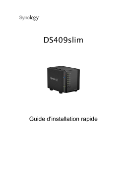 Synology DS409slim Manuel utilisateur