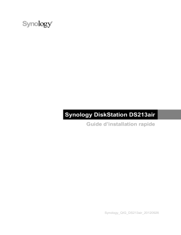 Synology DS213AIR Manuel utilisateur | Fixfr