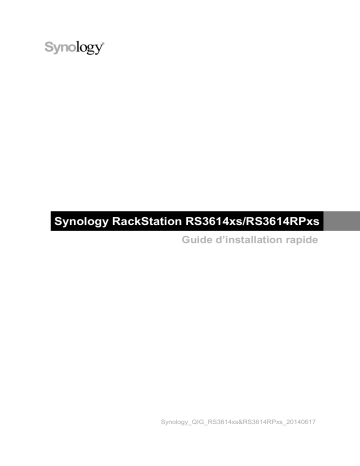 RS3614RPXS | Synology RS3614XS Manuel utilisateur | Fixfr