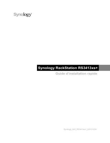 Synology RS3413xs+ Manuel utilisateur | Fixfr