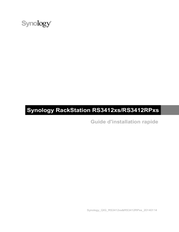 RS3412RPXS | Synology RS3412XS Manuel utilisateur | Fixfr