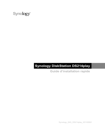 Synology DS214play Manuel utilisateur | Fixfr