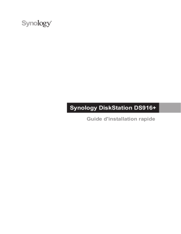 Synology DS916+ Manuel utilisateur | Fixfr