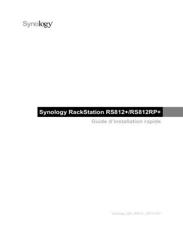 RS812RP+ | Synology RS812+ Manuel utilisateur | Fixfr