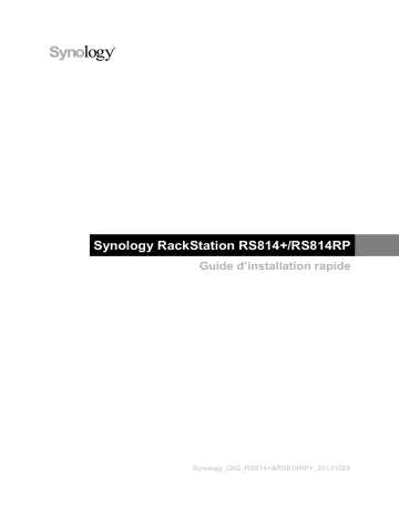 RS814+ | Synology RS814RP+ Manuel utilisateur | Fixfr