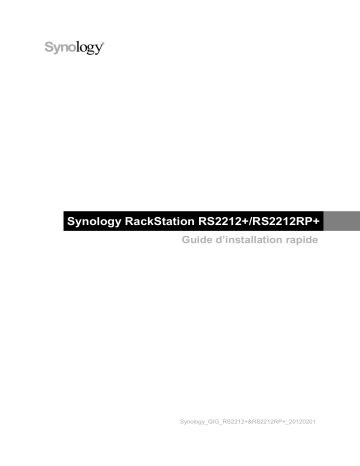 RS2212RP+ | Synology RS2212+ Manuel utilisateur | Fixfr