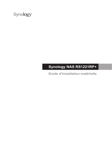 Synology RS1221RP+ Manuel utilisateur | Fixfr