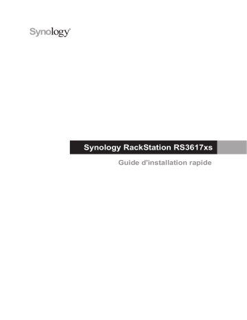 Synology RS3617xs Manuel utilisateur | Fixfr