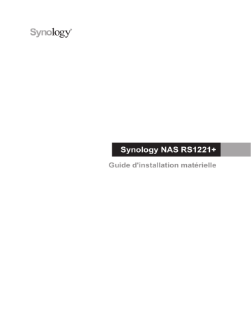 Synology RS1221+ Manuel utilisateur | Fixfr