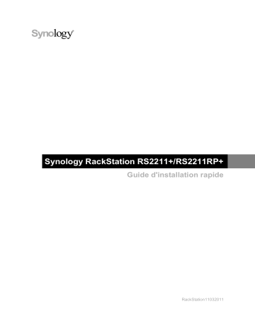 RS2211RP+ | Synology RS2211+ Manuel utilisateur | Fixfr