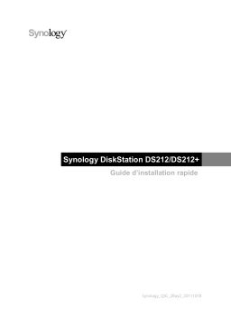 Synology DS212+ Manuel utilisateur
