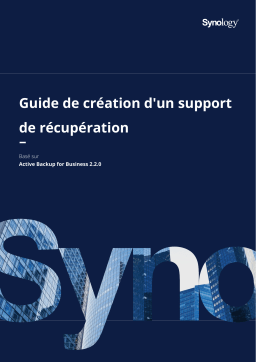 Synology Recovery Media Creation Mode d'emploi