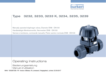 3235 | 3234 | 3232 | Burkert 3233 2/2-way diaphragm valve Manuel utilisateur | Fixfr