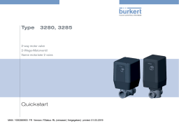 Burkert 3280 2-way motor valve Manuel utilisateur
