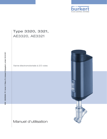 3321 | Burkert 3320 Electromotive 2/2 way angle seat valve Manuel utilisateur | Fixfr