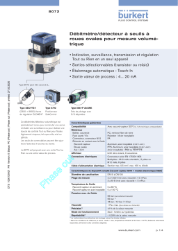 Burkert SE32 Transmitter Fiche technique