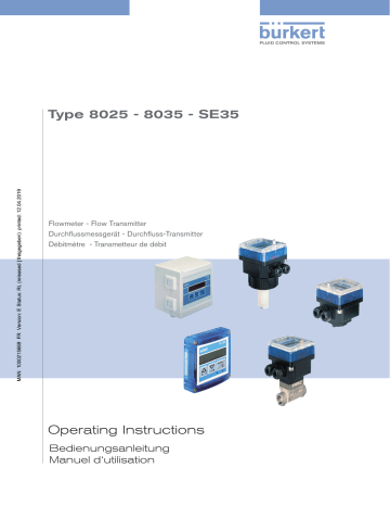 8025 | 8035 | Burkert SE35 Transmitter or batch controller Manuel utilisateur | Fixfr