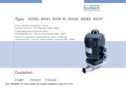 Burkert 2031 2/2-way diaphragm valve Manuel utilisateur