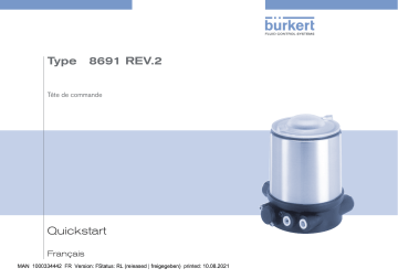 Burkert 8691 Control head Manuel utilisateur | Fixfr
