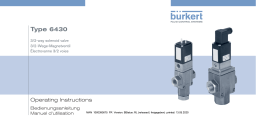 Burkert 6430 Piston valve Manuel utilisateur