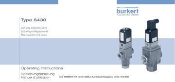 Burkert 6430 Piston valve Manuel utilisateur | Fixfr