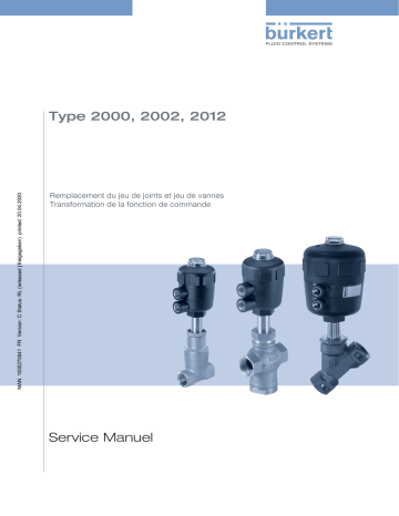 2012 | Burkert 2000 Pneumatically operated 2/2 way angle seat valve CLASSIC Manuel utilisateur | Fixfr